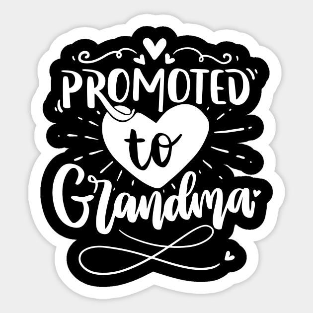 Promoted To Grandma - Gift For New Grandmas Sticker by AlphaBubble